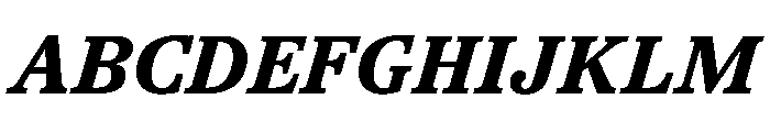 TrueSerif UltraBoldItalic Font UPPERCASE