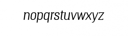 Triump Thin Italic Font LOWERCASE