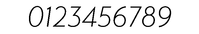 Transat Light Oblique Font OTHER CHARS