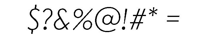 Transat Light Oblique Font OTHER CHARS
