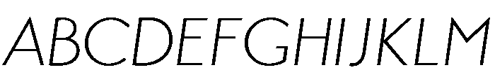 Transat Light Oblique Font UPPERCASE