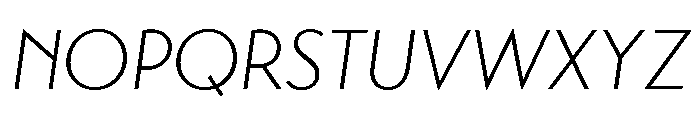 Transat Light Oblique Font UPPERCASE