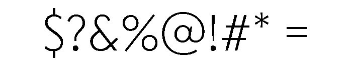 Transat Light Font OTHER CHARS