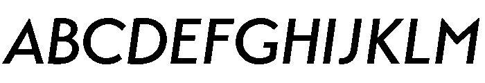 Transat Medium Oblique Font UPPERCASE