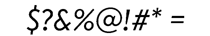 Transat Regular Oblique Font OTHER CHARS