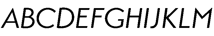 Transat Regular Oblique Font UPPERCASE