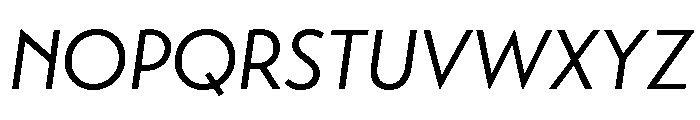 Transat Regular Oblique Font UPPERCASE