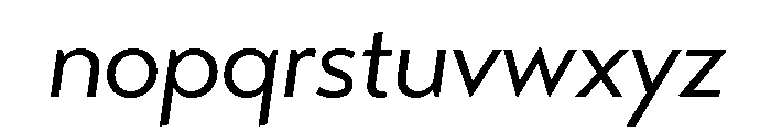 Transat Regular Oblique Font LOWERCASE
