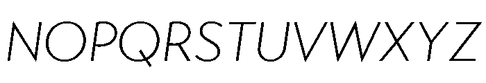 Transat Text Light Oblique Font UPPERCASE