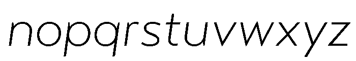 Transat Text Light Oblique Font LOWERCASE