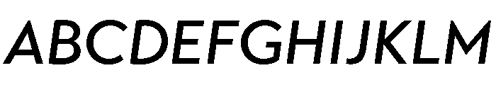 Transat Text Medium Oblique Font UPPERCASE