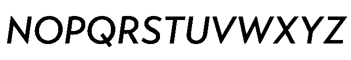 Transat Text Medium Oblique Font UPPERCASE