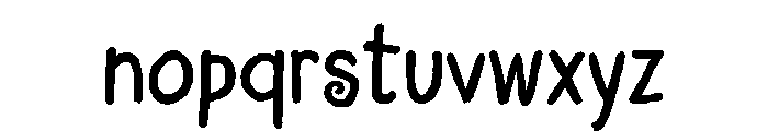 Transmogrified Bold Font LOWERCASE