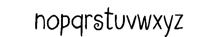 Transmogrified Regular Font LOWERCASE