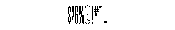 Triple Condensed Gothic Bold Font OTHER CHARS