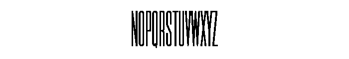 Triple Condensed Gothic Medium Font LOWERCASE