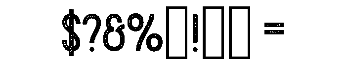 Troubadour Rough Font OTHER CHARS