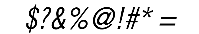 TradeGothicLTStd-Cn18Obl Font OTHER CHARS