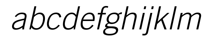 TradeGothicLTStd-LightObl Font LOWERCASE