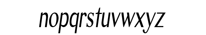 Tralic-CondensedItalic Font LOWERCASE