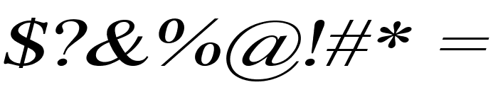 Tralic-ExpandedItalic Font OTHER CHARS