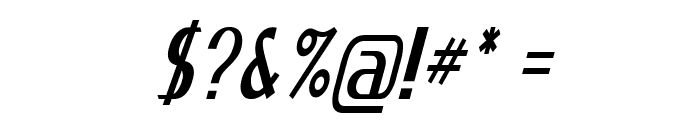 Tranzam-CondensedItalic Font OTHER CHARS
