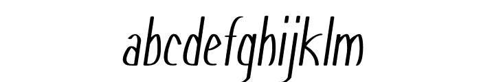 Trede-CondensedItalic Font LOWERCASE