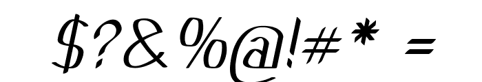 Trede-Italic Font OTHER CHARS
