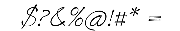 TrellaItalic Font OTHER CHARS