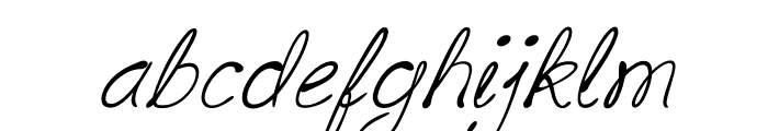 TrellaItalic Font LOWERCASE