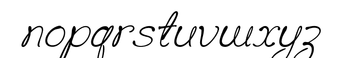 TrellaItalic Font LOWERCASE