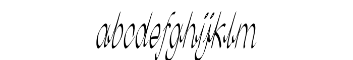 Treon-CondensedItalic Font LOWERCASE