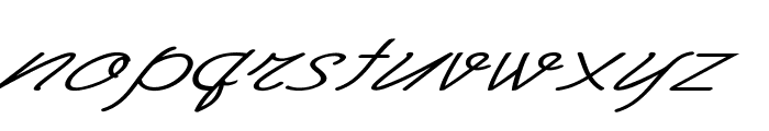 Trivesta-ExtraexpandedItalic Font LOWERCASE
