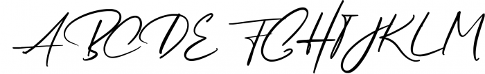 Tsucihiya Modern Calligraphy Font UPPERCASE