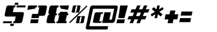 Tsikot 100 Stencil Italic Font OTHER CHARS