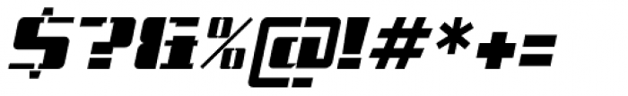 Tsikot 200 Stencil Italic Font OTHER CHARS