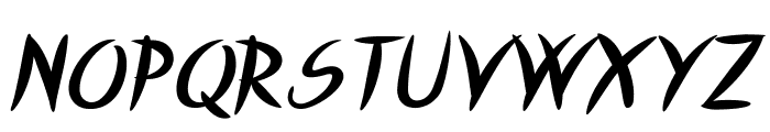Tsetsu-BoldItalic Font UPPERCASE