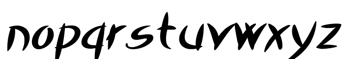 Tsetsu-BoldItalic Font LOWERCASE