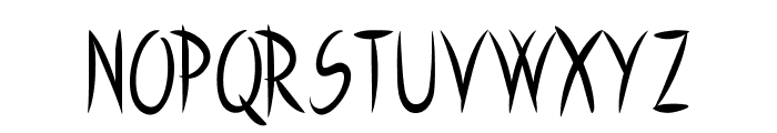 Tsetsu-CondensedRegular Font UPPERCASE