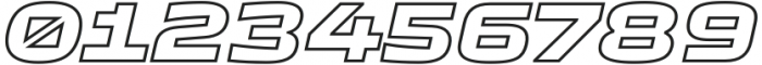 TT Autonomous ExtraBold Outline Italic otf (700) Font OTHER CHARS
