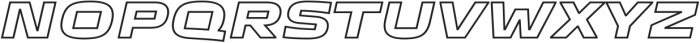 TT Autonomous ExtraBold Outline Italic otf (700) Font UPPERCASE