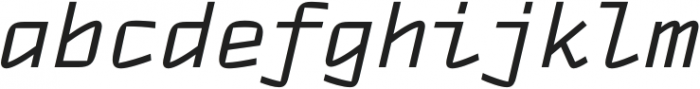 TT Autonomous Mono Italic otf (400) Font LOWERCASE
