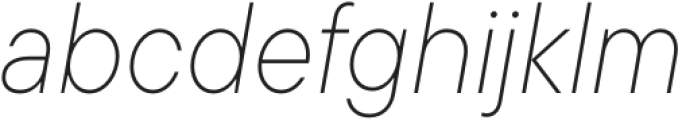 TT Commons Pro Compact Thin Italic otf (100) Font LOWERCASE