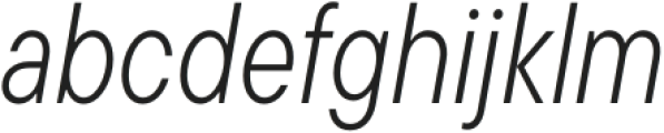 TT Commons Pro Condensed Light Italic otf (300) Font LOWERCASE