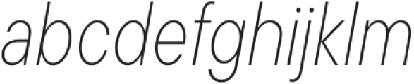 TT Commons Pro Condensed Thin Italic otf (100) Font LOWERCASE