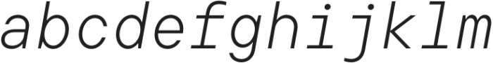 TT Commons Pro Mono Light Italic otf (300) Font LOWERCASE