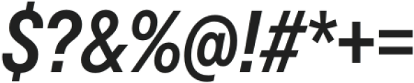 TT Fors Condensed DemiBold Italic otf (600) Font OTHER CHARS