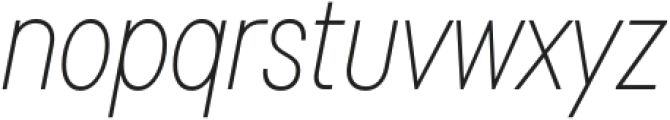 TT Fors Condensed Thin Italic otf (100) Font LOWERCASE