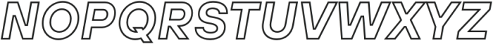 TT Hoves Pro Bold Outline Italic otf (700) Font UPPERCASE