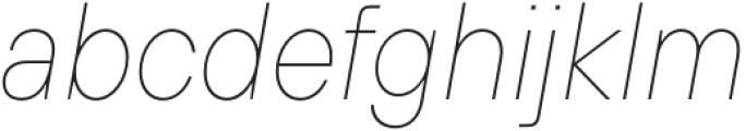 TT Hoves Pro Compact Hairline Italic otf (100) Font LOWERCASE